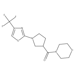 4-{1-[4-(Trifluoromethyl)-1,3-thiazol-2-yl]pyrrolidine-3-carbonyl}morpholine Structure