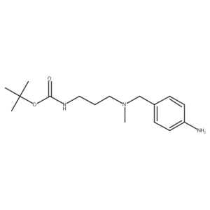 tert-butyl N-[3-[(4-aminophenyl)methyl-methylamino]propyl]carbamate结构式