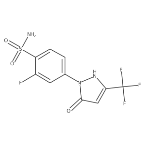 2-Fluoro4-(5-hydroxy-3-trifluoromethyl-pyrazol-1-YL)-benzenesulfonamide Structure