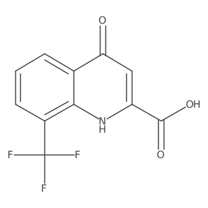 4-Oxo-8-(trifluoromethyl)-1,4-dihydroquinoline-2-carboxylic acid结构式