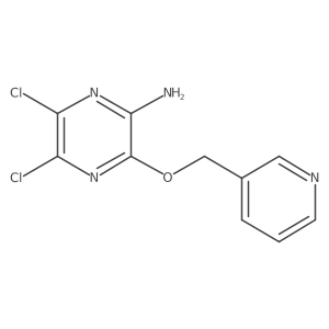 5,6-Dichloro-3-(3-pyridinylmethoxy)-2-pyrazinamine结构式
