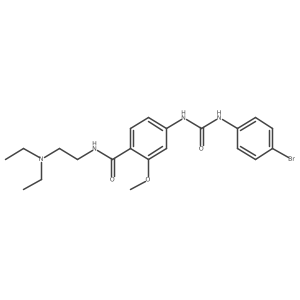 4-[3-(4-Bromo-phenyl)-ureido]-N-(2-diethylamino-ethyl)-2-methoxy-benzamide Structure