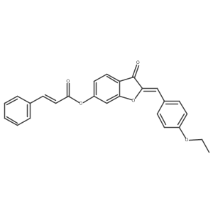 (2Z)-2-(4-ethoxybenzylidene)-3-oxo-2,3-dihydro-1-benzofuran-6-yl (2E)-3-phenylprop-2-enoate结构式
