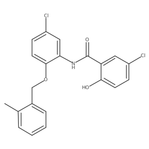 Benzamide,5-chloro-n-[5-chloro-2-[(2-methylphenyl)methoxy]phenyl]-2-hydroxy-结构式