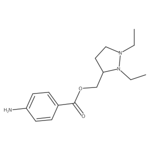 3-Pyrazolidinemethanol, 1,2-diethyl-, 3-(4-aminobenzoate) Structure