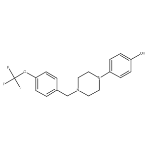 Oc1ccc(N2CCN(Cc3ccc(OC(F)(F)F)cc3)CC2)cc1结构式