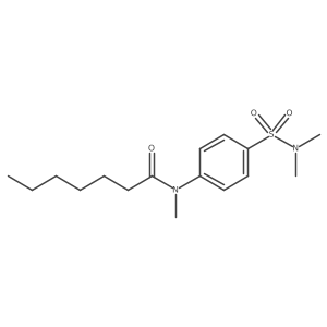 N-[4-(dimethylsulfamoyl)phenyl]-N-methylheptanamide结构式