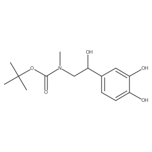 tert-butyl N-[(2R)-2-(3,4-dihydroxyphenyl)-2-hydroxyethyl]-N-methylcarbamate结构式