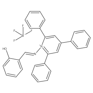 1-[(E)-[(2-Hydroxyphenyl)methylidene]amino]-2,4,6-triphenylpyridin-1-ium tetrafluoroborate Structure
