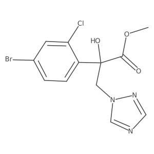 Methyl 2-(4-bromo-2-chlorophenyl)-2-hydroxy-3-(1H-1,2,4-triazol-1-yl)propanoate结构式