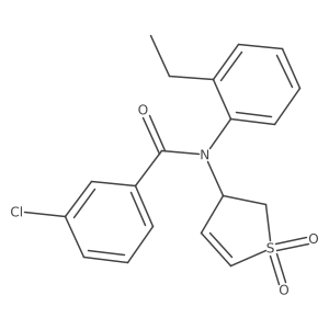 3-chloro-N-(1,1-dioxido-2,3-dihydrothiophen-3-yl)-N-(2-ethylphenyl)benzamide Structure