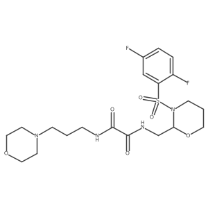 N1-((3-((2,5-difluorophenyl)sulfonyl)-1,3-oxazinan-2-yl)methyl)-N2-(3-morpholinopropyl)oxalamide结构式