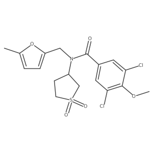 3,5-dichloro-N-(1,1-dioxidotetrahydrothiophen-3-yl)-4-methoxy-N-[(5-methylfuran-2-yl)methyl]benzamide Structure