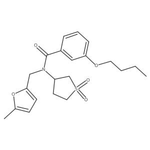 3-butoxy-N-(1,1-dioxidotetrahydrothiophen-3-yl)-N-[(5-methylfuran-2-yl)methyl]benzamide Structure