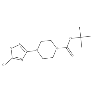 4-(5-Chloro-[1,2,4]thiadiazol-3-yl)-piperazine-1-carboxylic acid tert-butyl ester Structure