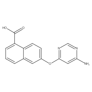 6-(6-Amino-pyrimidin-4-yloxy)-naphthalene-1-carboxylic acid Structure