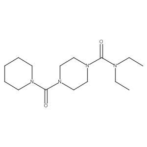 N,N-diethyl-4-(piperidine-1-carbonyl)piperazine-1-carboxamide结构式