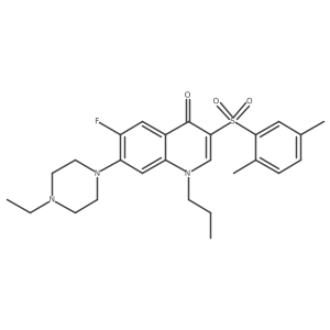3-((2,5-dimethylphenyl)sulfonyl)-7-(4-ethylpiperazin-1-yl)-6-fluoro-1-propylquinolin-4(1H)-one Structure