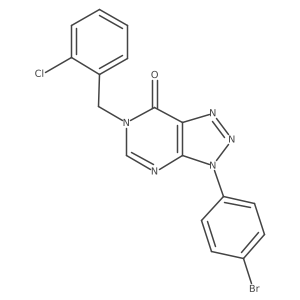 3-(4-bromophenyl)-6-(2-chlorobenzyl)-3H-[1,2,3]triazolo[4,5-d]pyrimidin-7(6H)-one结构式