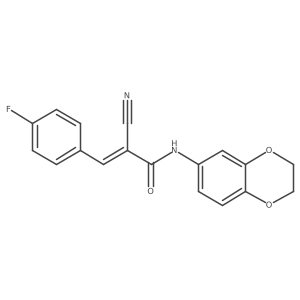 2-cyano-N-(2,3-dihydro-1,4-benzodioxin-6-yl)-3-(4-fluorophenyl)prop-2-enamide Structure