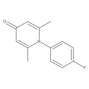 1-(4-fluorophenyl)-2,6-dimethyl-pyridin-4-one结构式