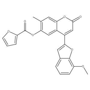4-(7-methoxy-1-benzofuran-2-yl)-7-methyl-2-oxo-2H-chromen-6-yl furan-2-carboxylate结构式