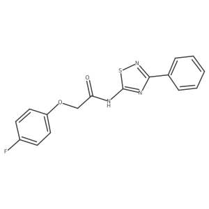 2-(4-fluorophenoxy)-N-(3-phenyl-1,2,4-thiadiazol-5-yl)acetamide结构式