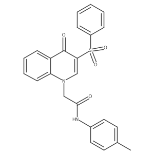 2-(4-oxo-3-(phenylsulfonyl)quinolin-1(4H)-yl)-N-(p-tolyl)acetamide结构式
