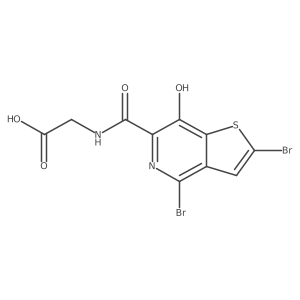 2-[(2,4-Dibromo-7-hydroxythieno[3,2-c]pyridine-6-carbonyl)amino]acetic acid Structure