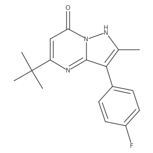 5-Tert-butyl-3-(4-fluorophenyl)-2-methylpyrazolo[1,5-a]pyrimidin-7-ol结构式