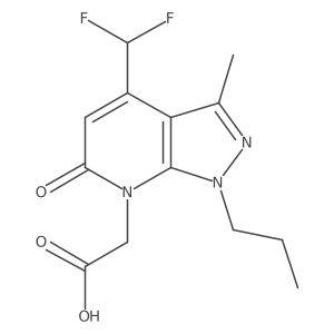 [4-(difluoromethyl)-3-methyl-6-oxo-1-propyl-1,6-dihydro-7H-pyrazolo[3,4-b]pyridin-7-yl]acetic acid Structure