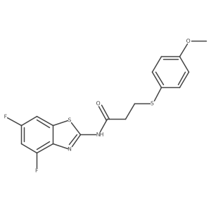 N-(4,6-difluorobenzo[d]thiazol-2-yl)-3-((4-methoxyphenyl)thio)propanamide Structure