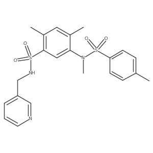 5-(N,4-dimethylphenylsulfonamido)-2,4-dimethyl-N-(pyridin-3-ylmethyl)benzenesulfonamide结构式