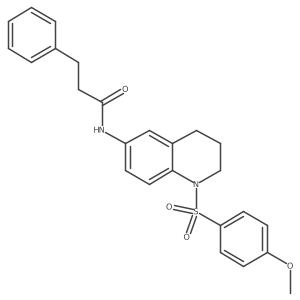 N-[1-(4-methoxybenzenesulfonyl)-1,2,3,4-tetrahydroquinolin-6-yl]-3-phenylpropanamide结构式