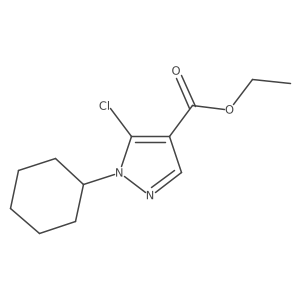 5-chloro-1-cyclohexyl-1H-pyrazole-4-carboxylic acid ethyl ester结构式