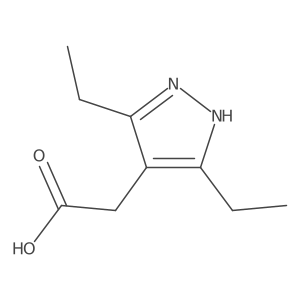 2-(3,5-diethyl-1H-pyrazol-4-yl)acetic acid Structure