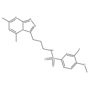 N-[3-(5,7-dimethyl[1,2,4]triazolo[4,3-a]pyrimidin-3-yl)propyl]-3-fluoro-4-methoxybenzenesulfonamide结构式