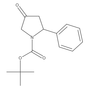 (R)-tert-Butyl 4-oxo-2-phenylpyrrolidine-1-carboxylate结构式