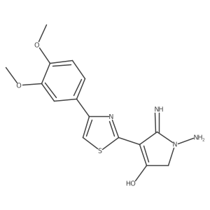 1,5-Diamino-4-(4-(3,4-dimethoxyphenyl)thiazol-2-yl)-1H-pyrrol-3(2H)-one Structure