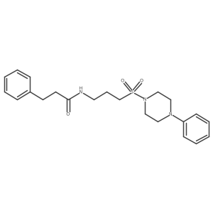 3-phenyl-N-(3-((4-phenylpiperazin-1-yl)sulfonyl)propyl)propanamide Structure