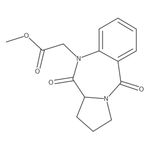 methyl (5,11-dioxo-2,3,11,11a-tetrahydro-1H-pyrrolo[2,1-c][1,4]benzodiazepin-10(5H)-yl)acetate Structure