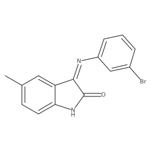 (3Z)-3-[(3-bromophenyl)imino]-5-methyl-2,3-dihydro-1H-indol-2-one结构式