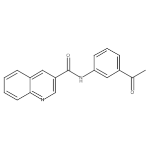 N-(3-acetylphenyl)-3-Quinolinecarboxamide Structure