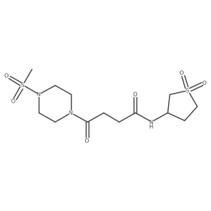 N-(1,1-dioxidotetrahydrothiophen-3-yl)-4-[4-(methylsulfonyl)piperazin-1-yl]-4-oxobutanamide结构式