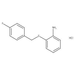 {2-[(4-Fluorobenzyl)thio]phenyl}amine hydrochloride Structure