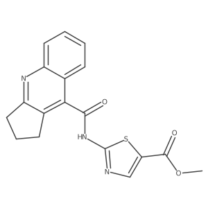 Methyl 2-[[(2,3-dihydro-1H-cyclopenta[b]quinolin-9-yl)carbonyl]amino]-5-thiazolecarboxylate结构式
