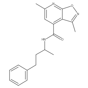 3,6-dimethyl-N~4~-(1-methyl-3-phenylpropyl)isoxazolo[5,4-b]pyridine-4-carboxamide结构式