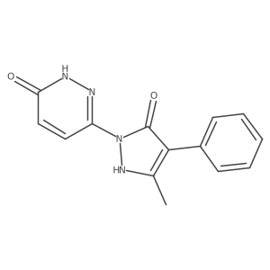 6-(5-Hydroxy-3-methyl-4-phenylpyrazol-1-yl)-pyridazin-3-ol结构式