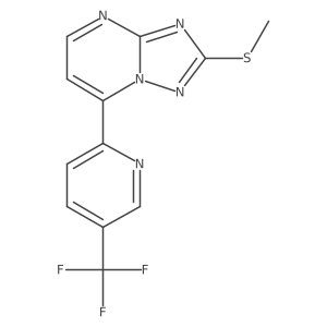 2-[2-(Methylsulfanyl)-[1,2,4]triazolo[1,5-a]pyrimidin-7-yl]-5-(trifluoromethyl)pyridine Structure