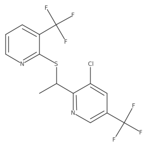 3-Chloro-5-(trifluoromethyl)-2-(1-{[3-(trifluoromethyl)pyridin-2-yl]sulfanyl}ethyl)pyridine Structure
